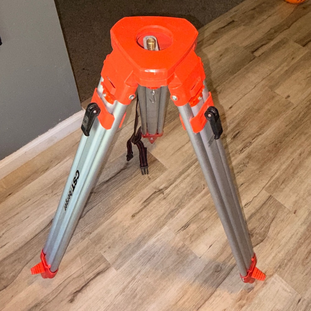 CST/berger Aluminum Tripod Flat Head 5/8-11 Thread for Surveying Laser Levels